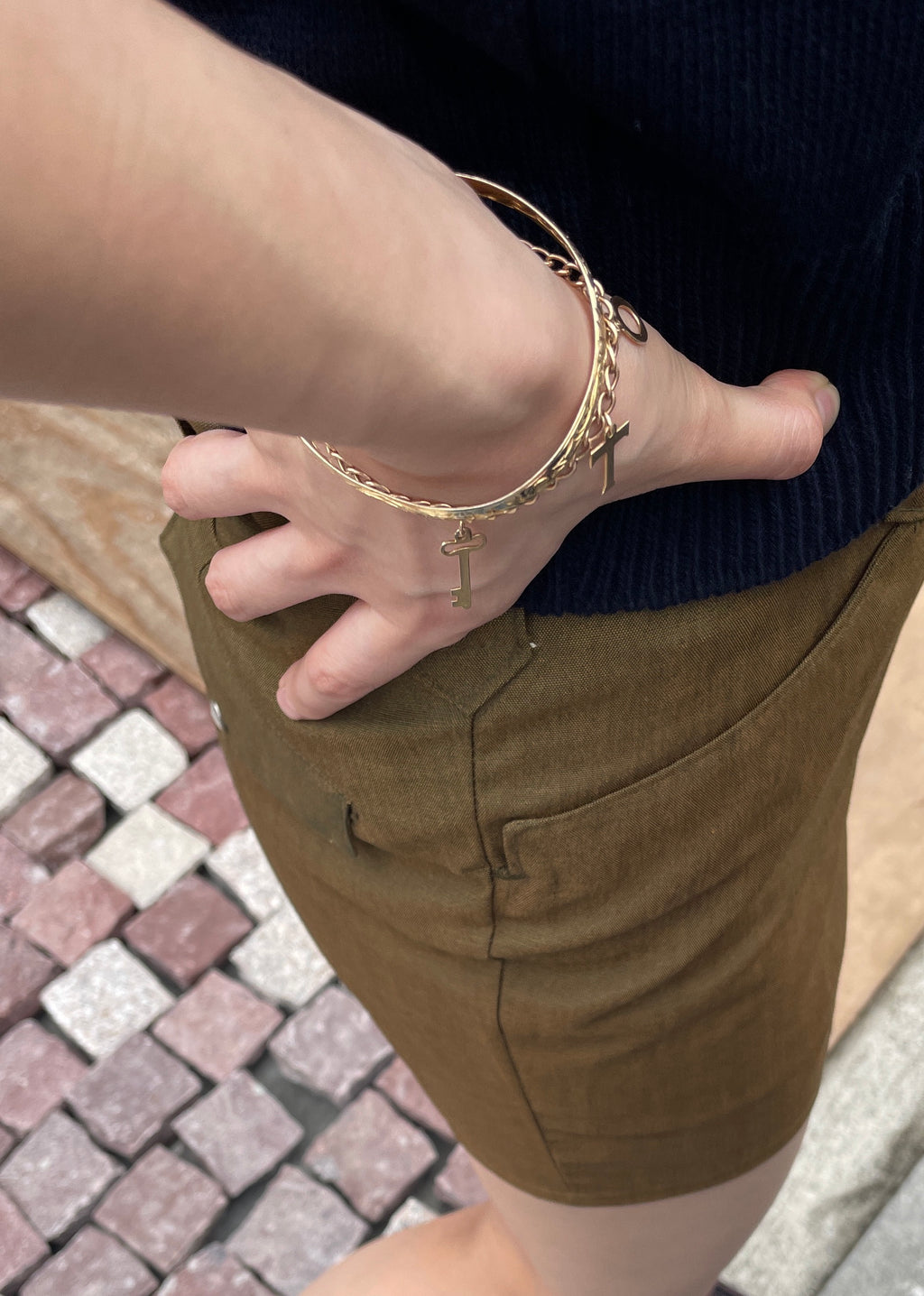 14k Gold Bracelet - Initials x charms