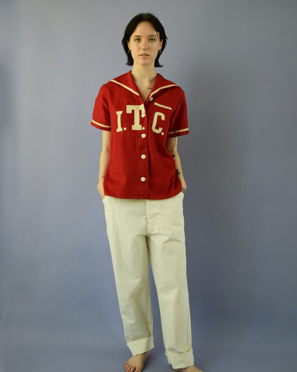 All White China Pants