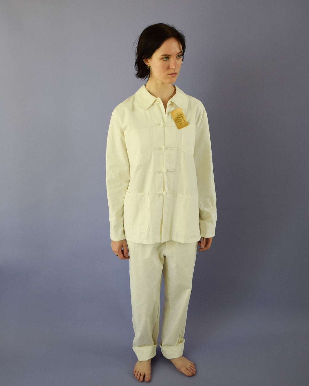 All White China Pants