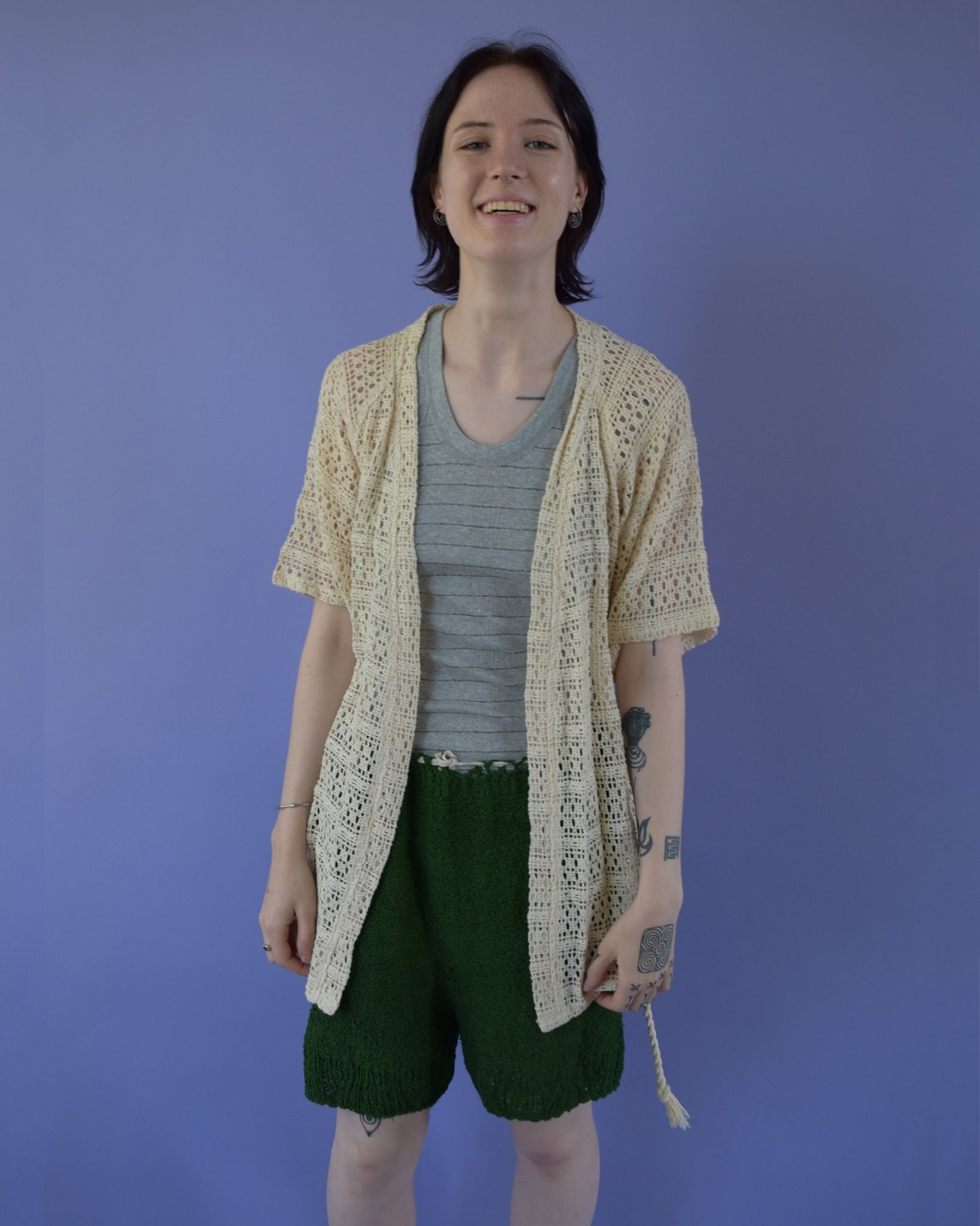 Miller Rib Tanktop Multi Strips Light Gray