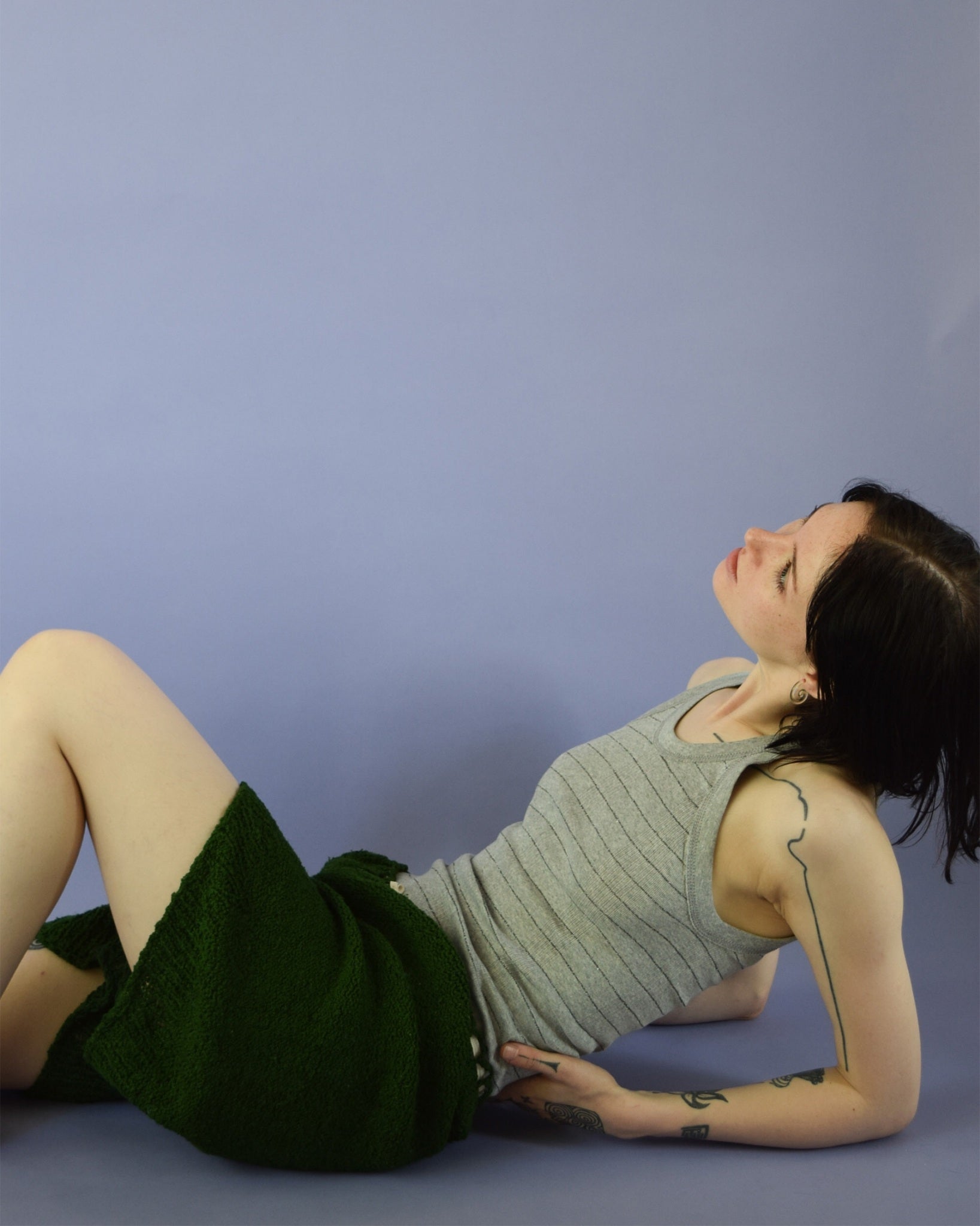 Miller Rib Tanktop Multi Strips Light Gray