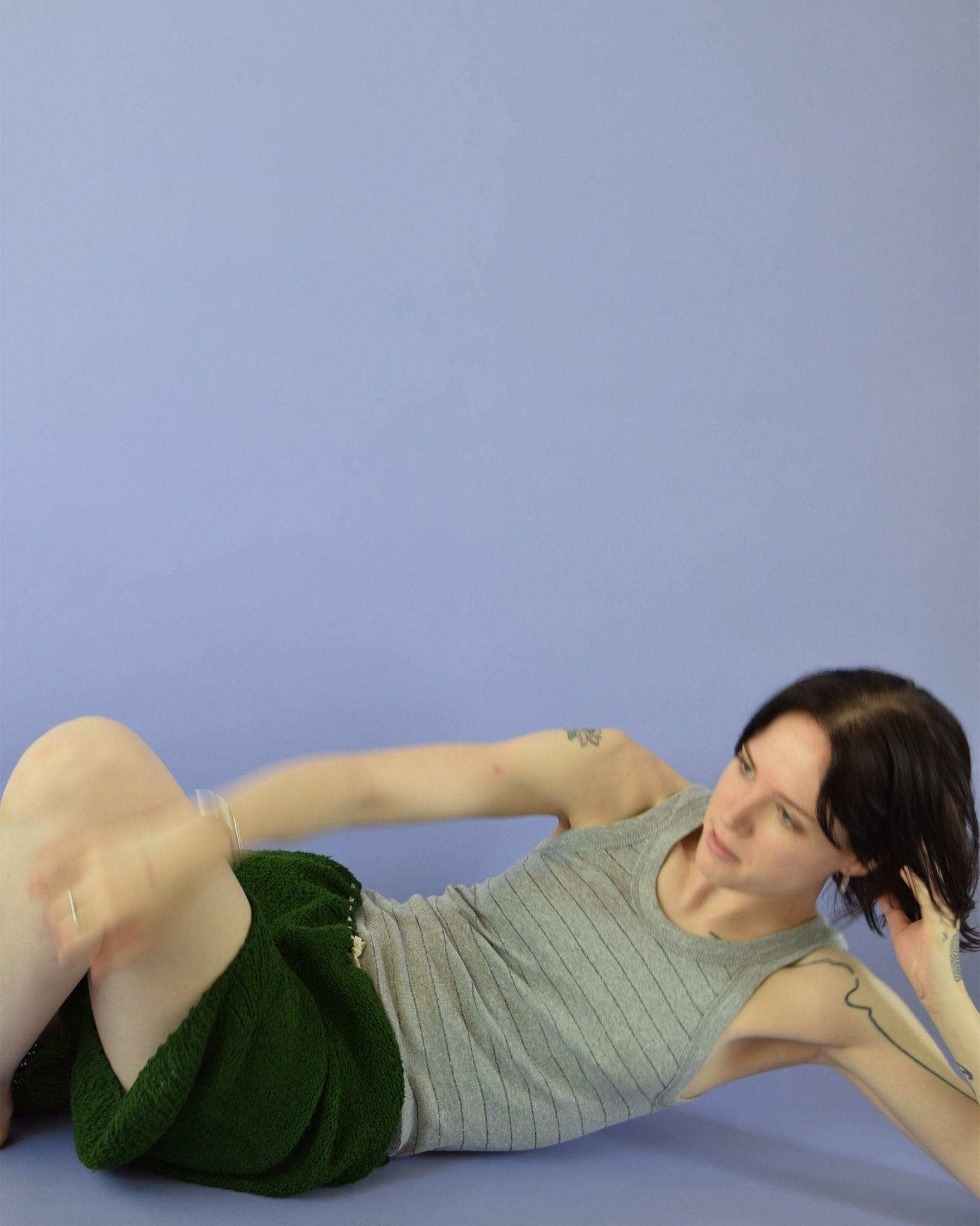 Miller Rib Tanktop Multi Strips Light Gray