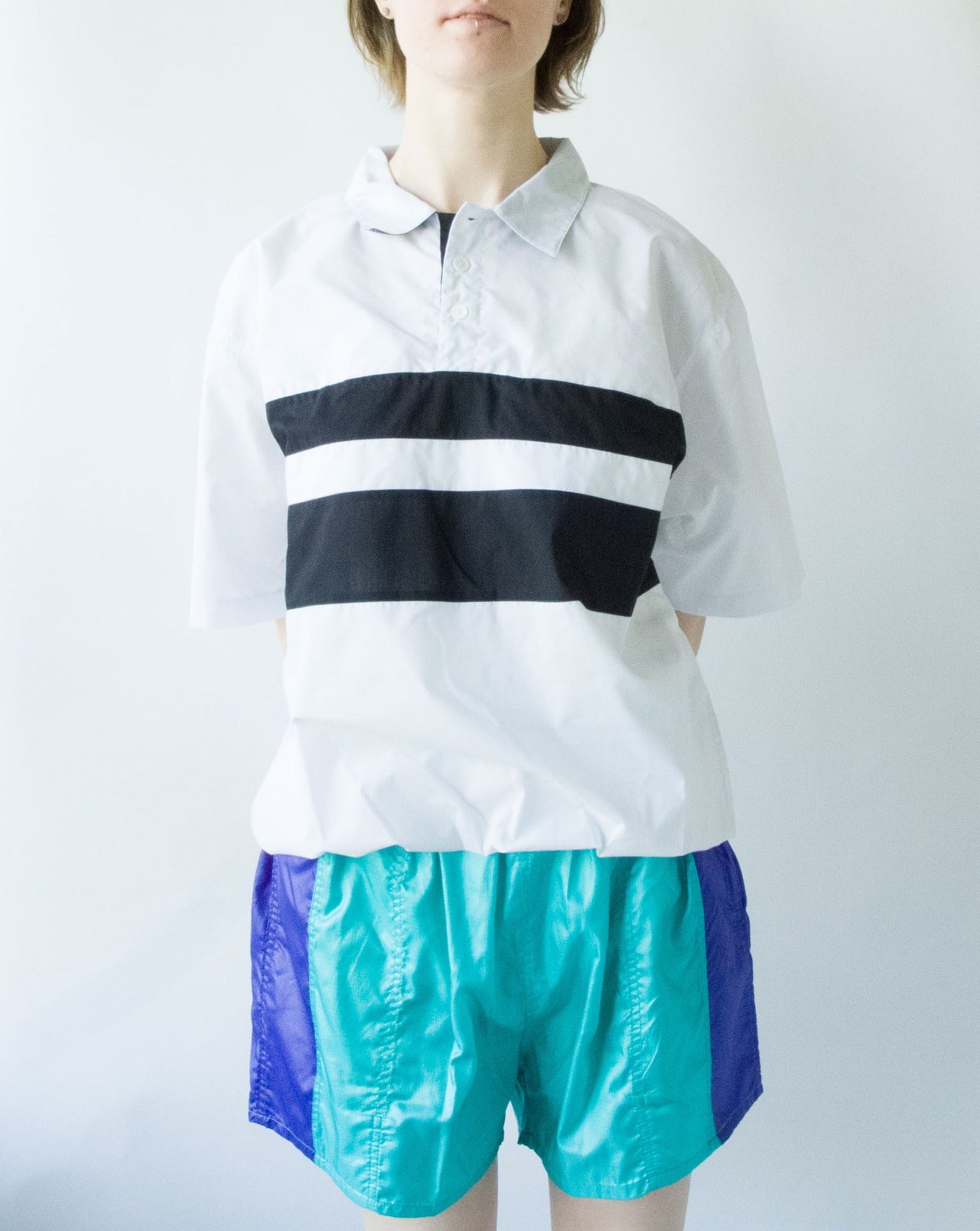 Color Block Polo Shirt Black