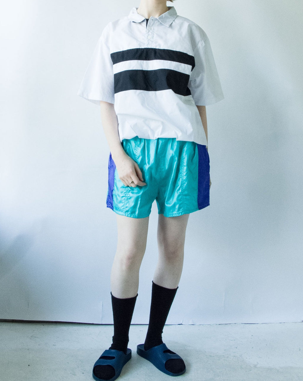 Color Block Polo Shirt Black