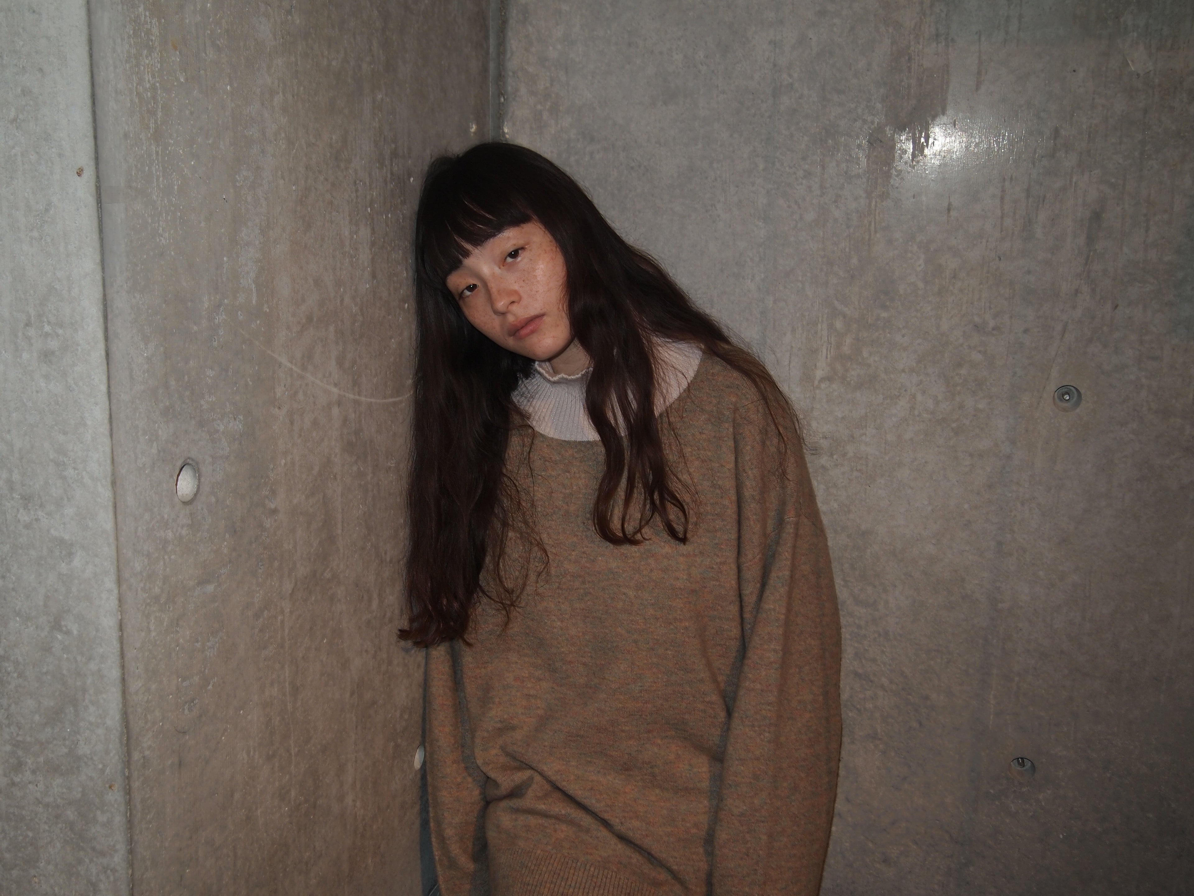 404 High Neck Bicolor Sweater by RYE TENDER - Beige×Off White