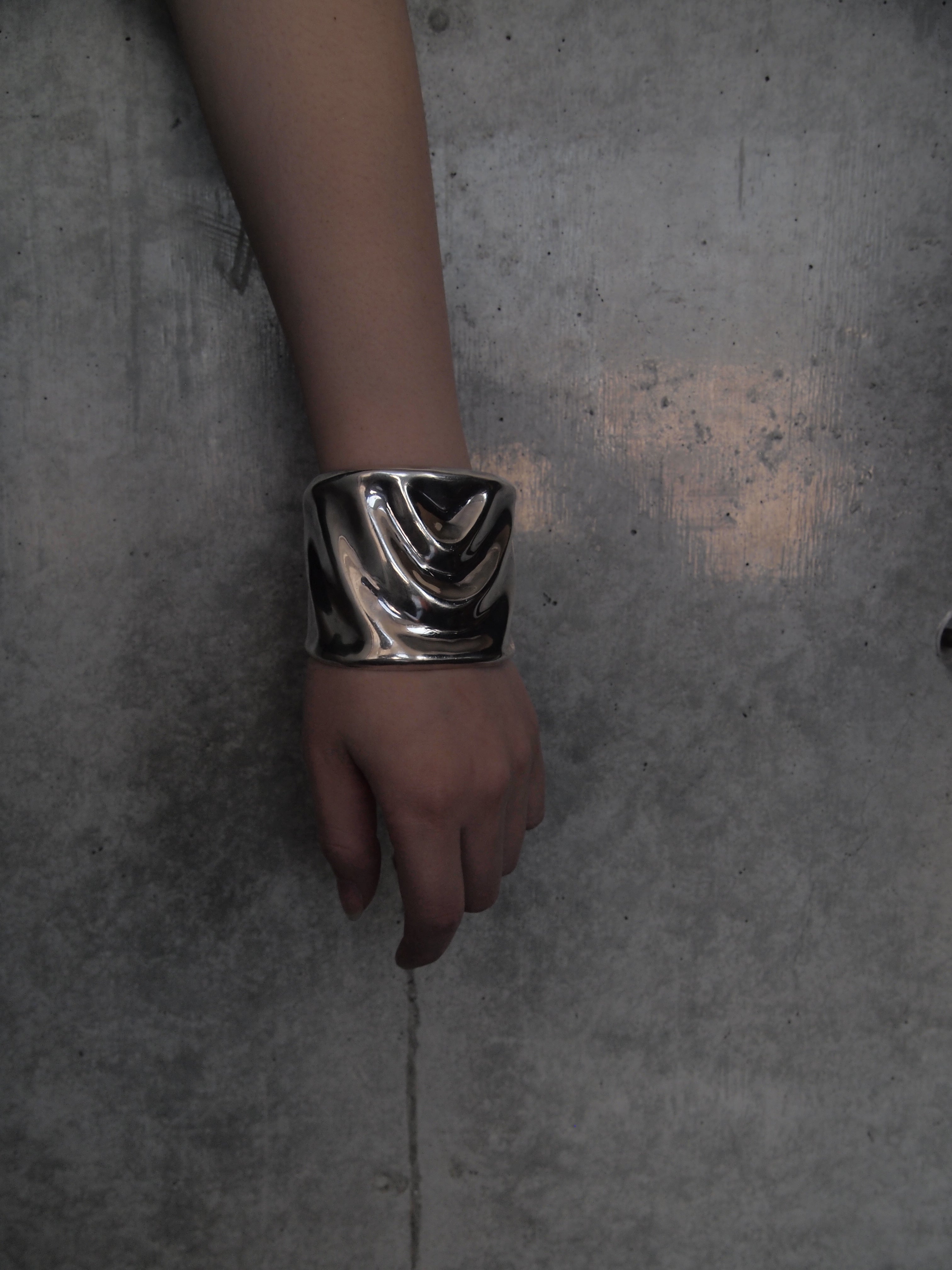 Silver Heavy Bangle Made in Mexico