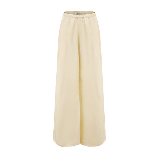 Ivory Elastic Waist Band Lounge Trouser