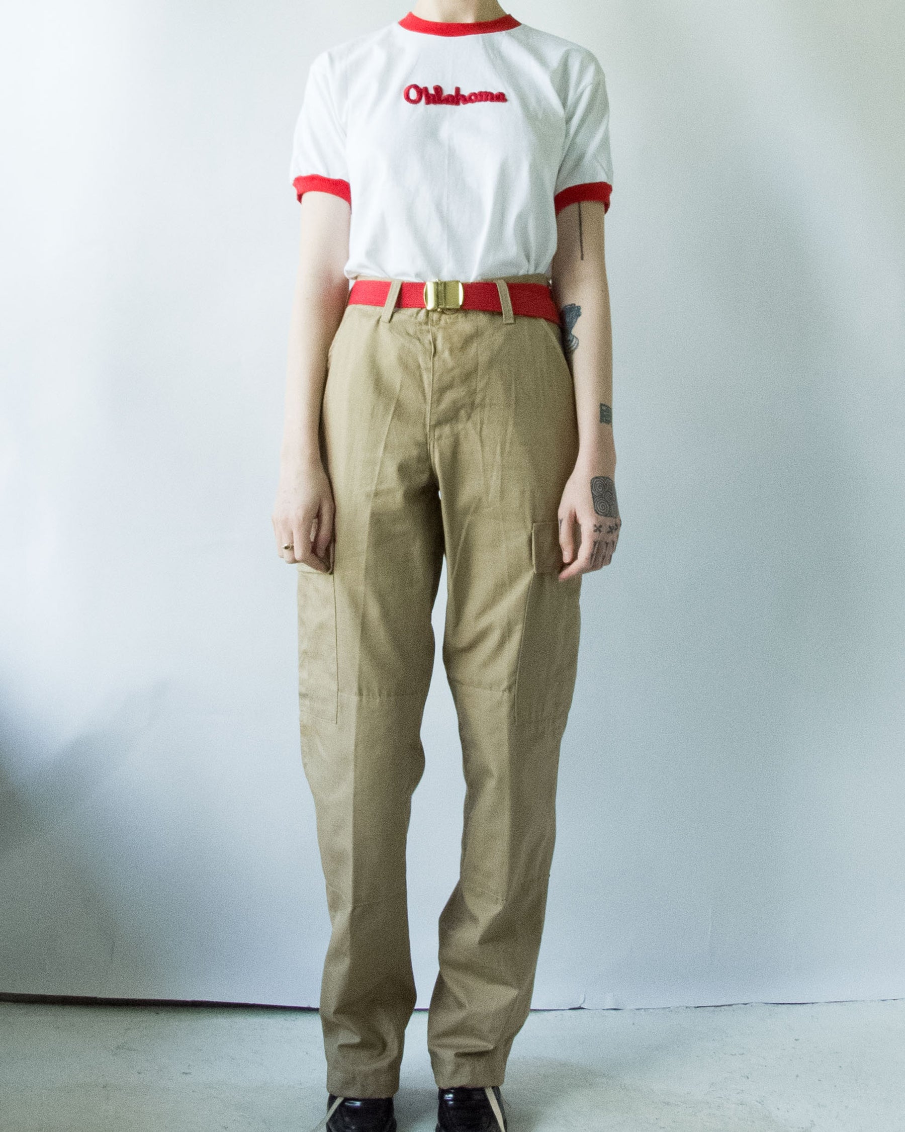 US Cotton x Poly 6 Pockets Pants  Beige