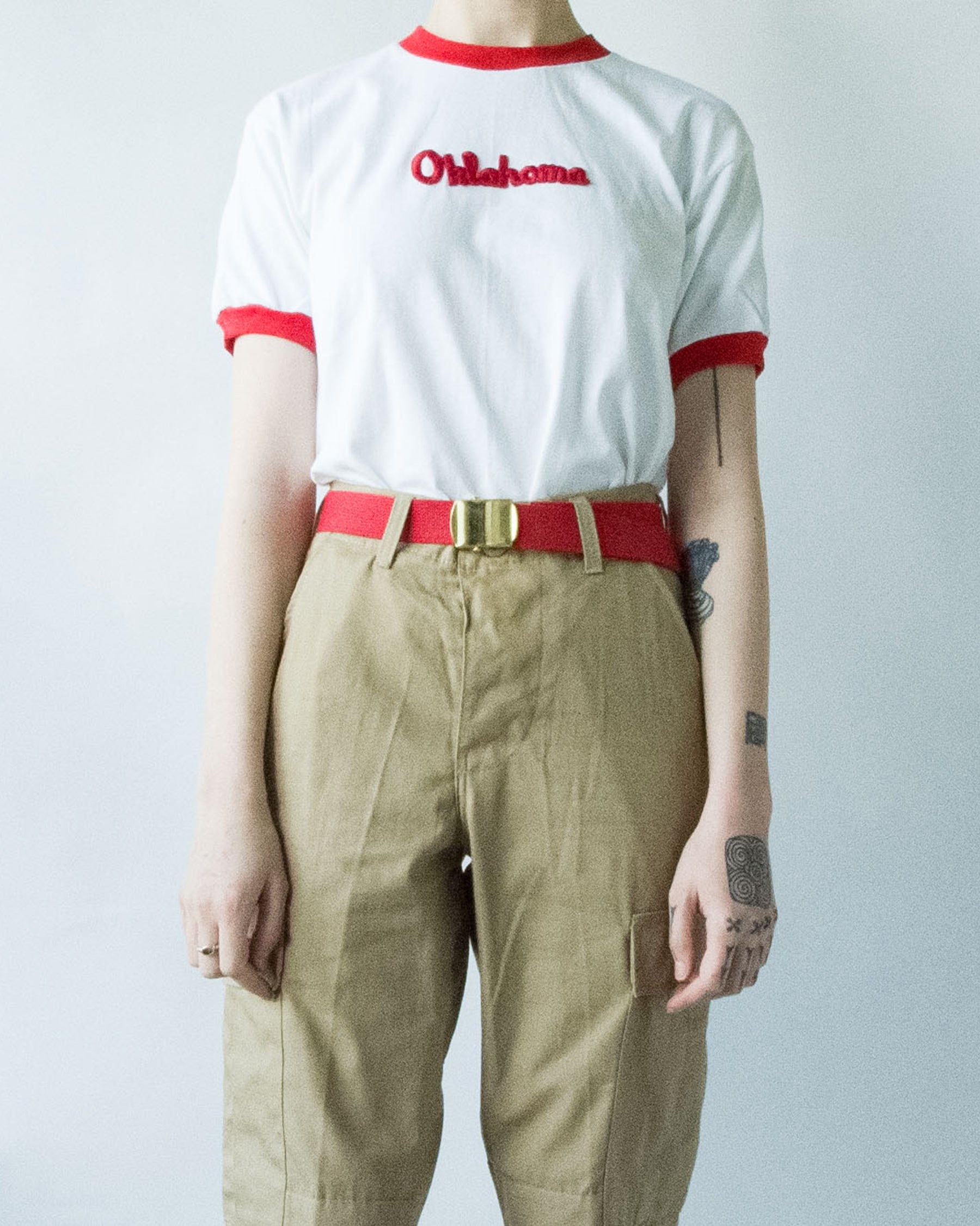 Embroiled Ringer Tee