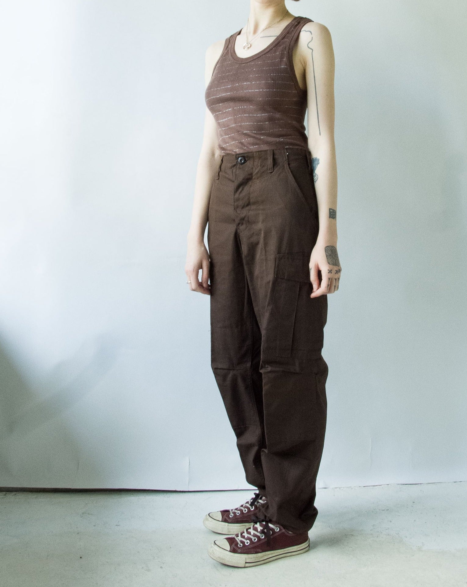 N.O.S US Rip Stop 6 Pockets Pants Brown