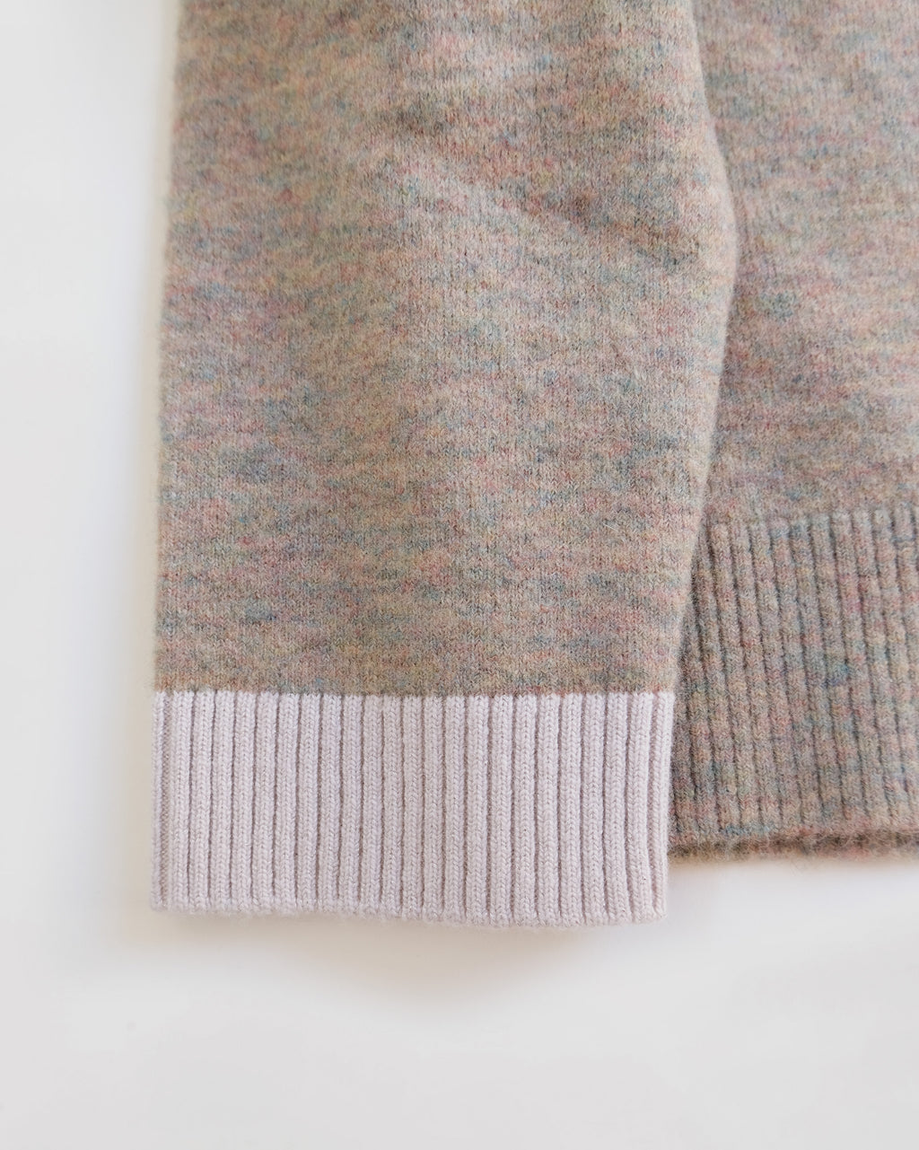 404 High Neck Bicolor Sweater by RYE TENDER - Beige×Off White