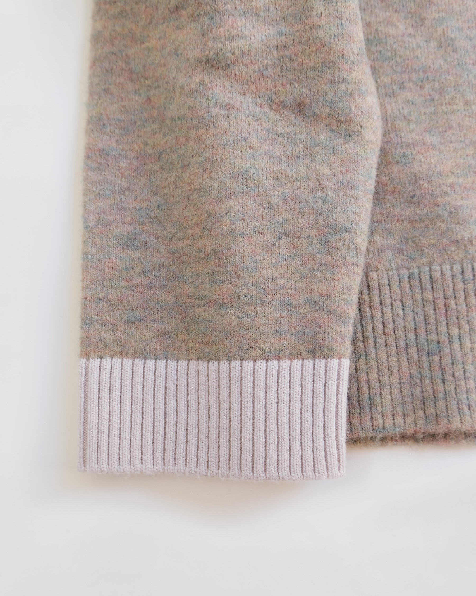 404 High Neck Bicolor Sweater by RYE TENDER - Beige×Off White