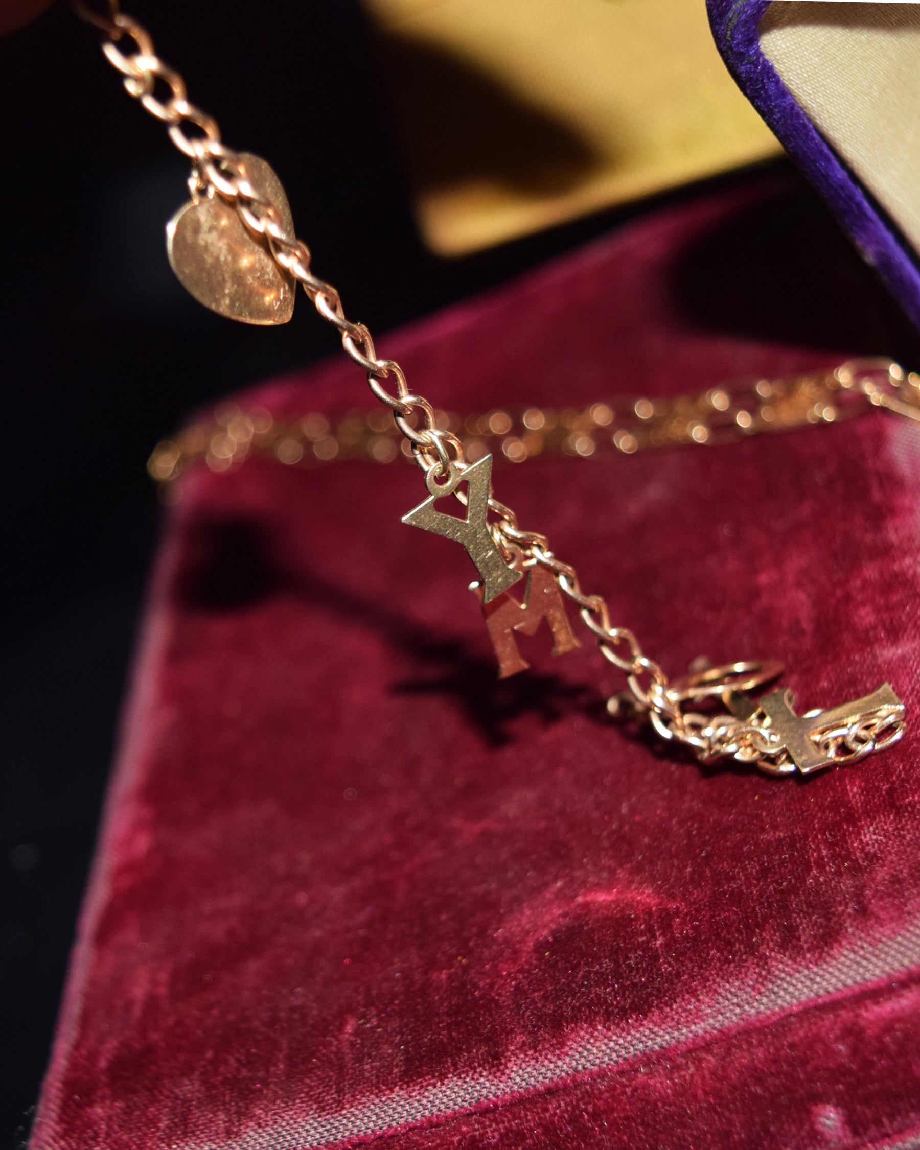 14k Gold Bracelet - Initials x charms