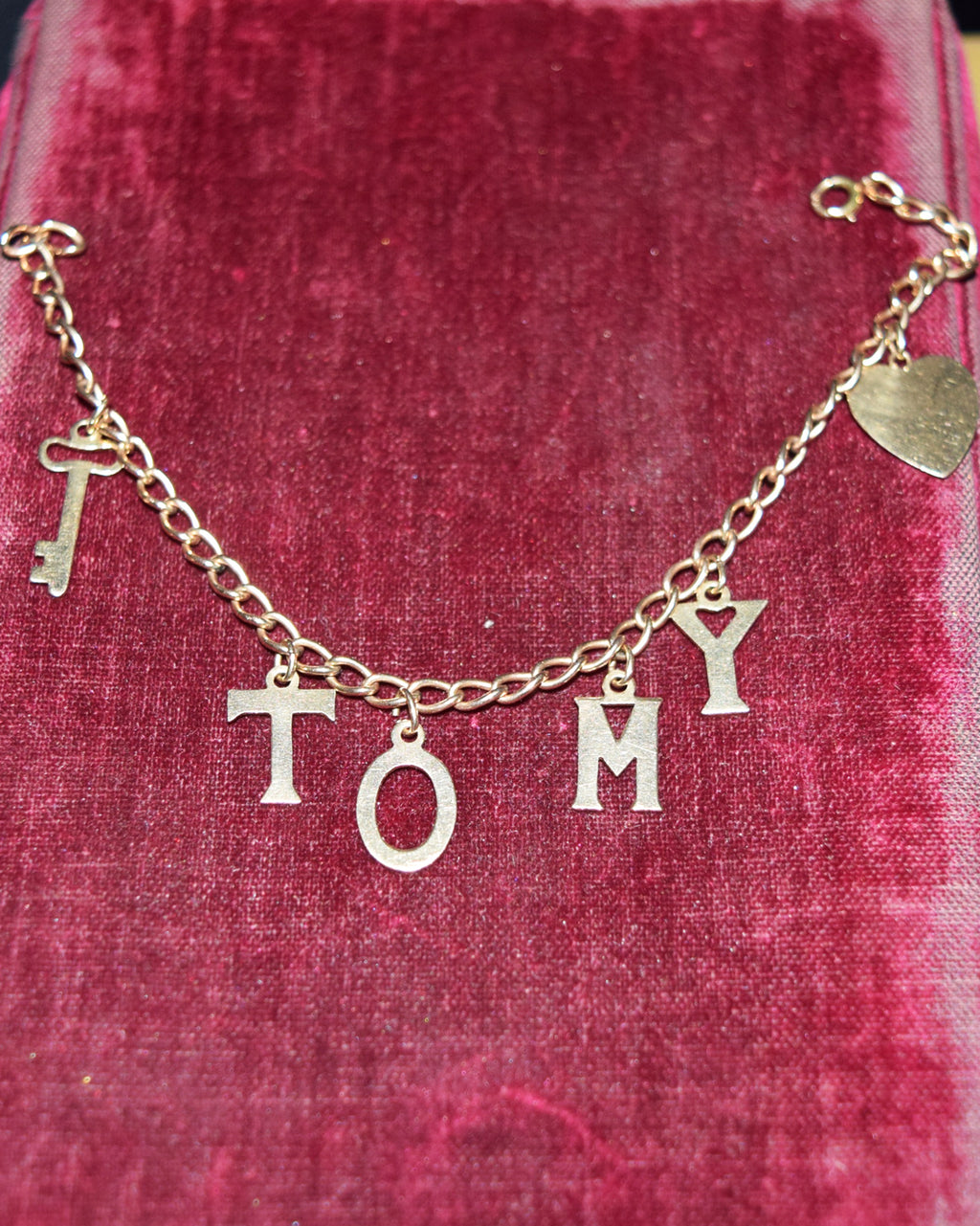 14k Gold Bracelet - Initials x charms