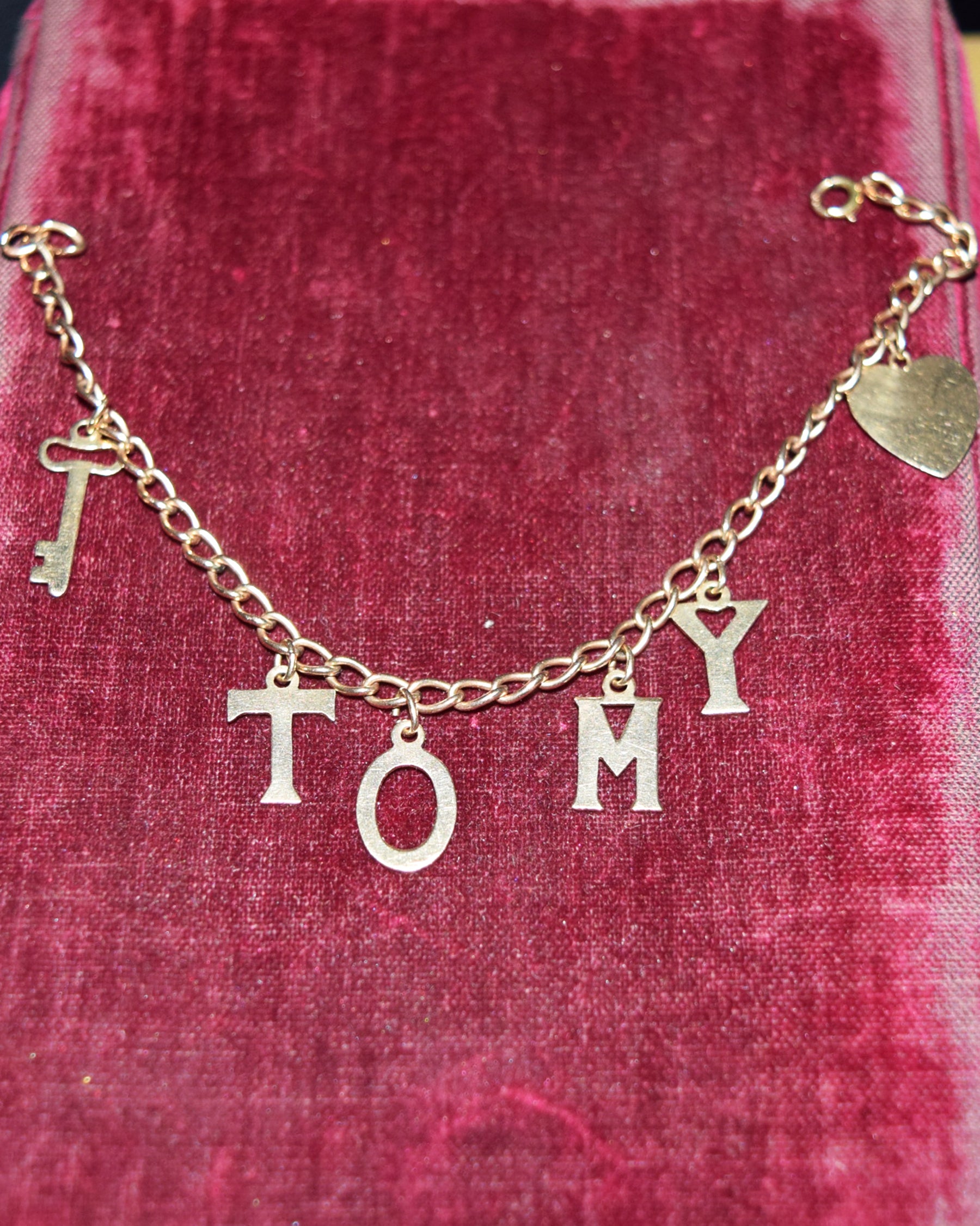 14k Gold Bracelet - Initials x charms
