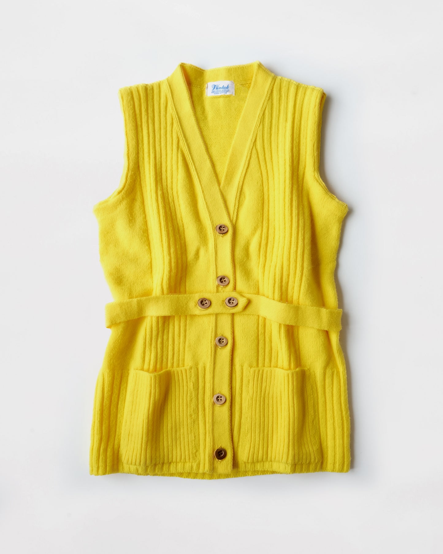 NOS Open Knit Vest - Yellow