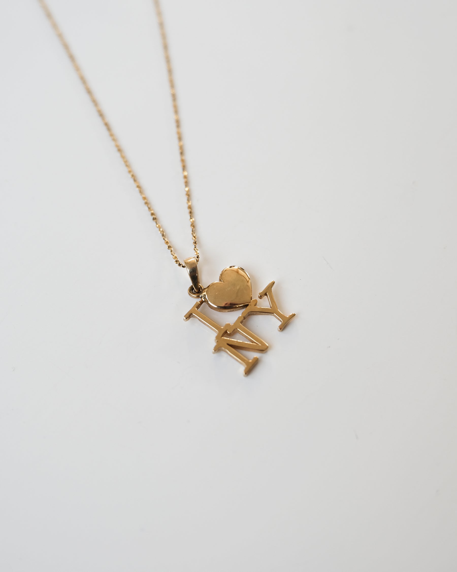 14k Gold Necklace -I LOVE NY-
