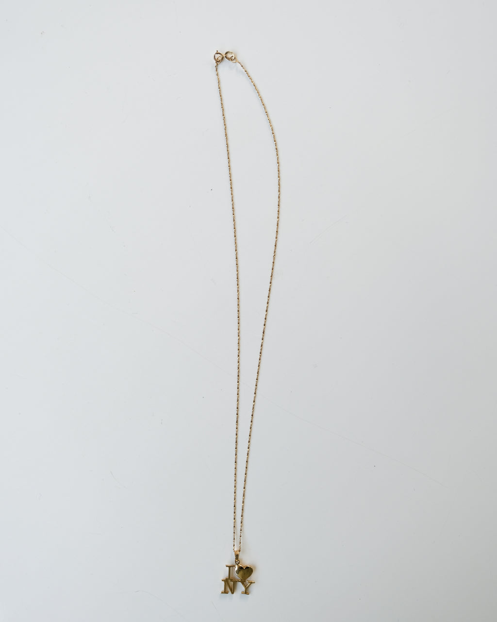 14k Gold Necklace -I LOVE NY-