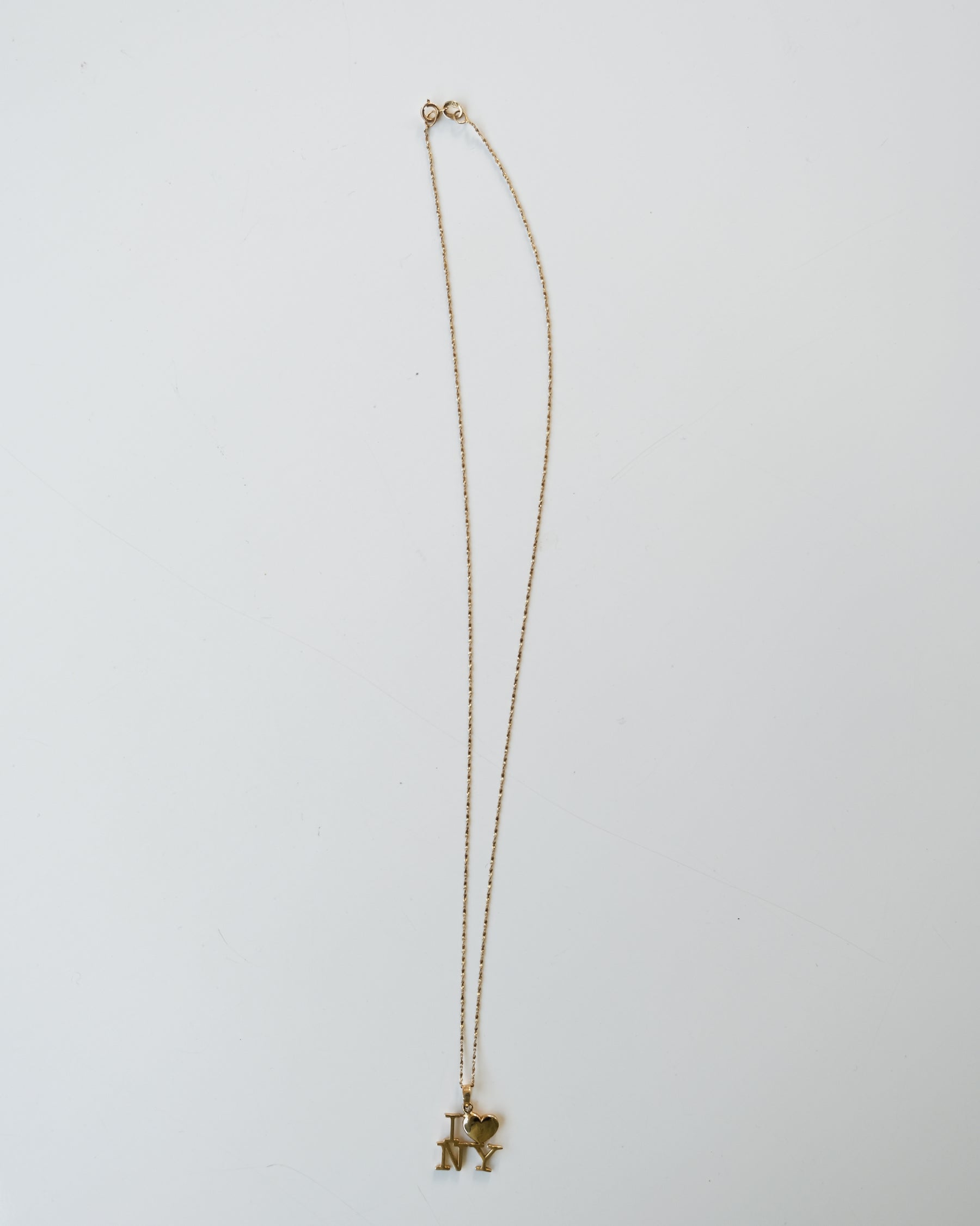 14k Gold Necklace -I LOVE NY-