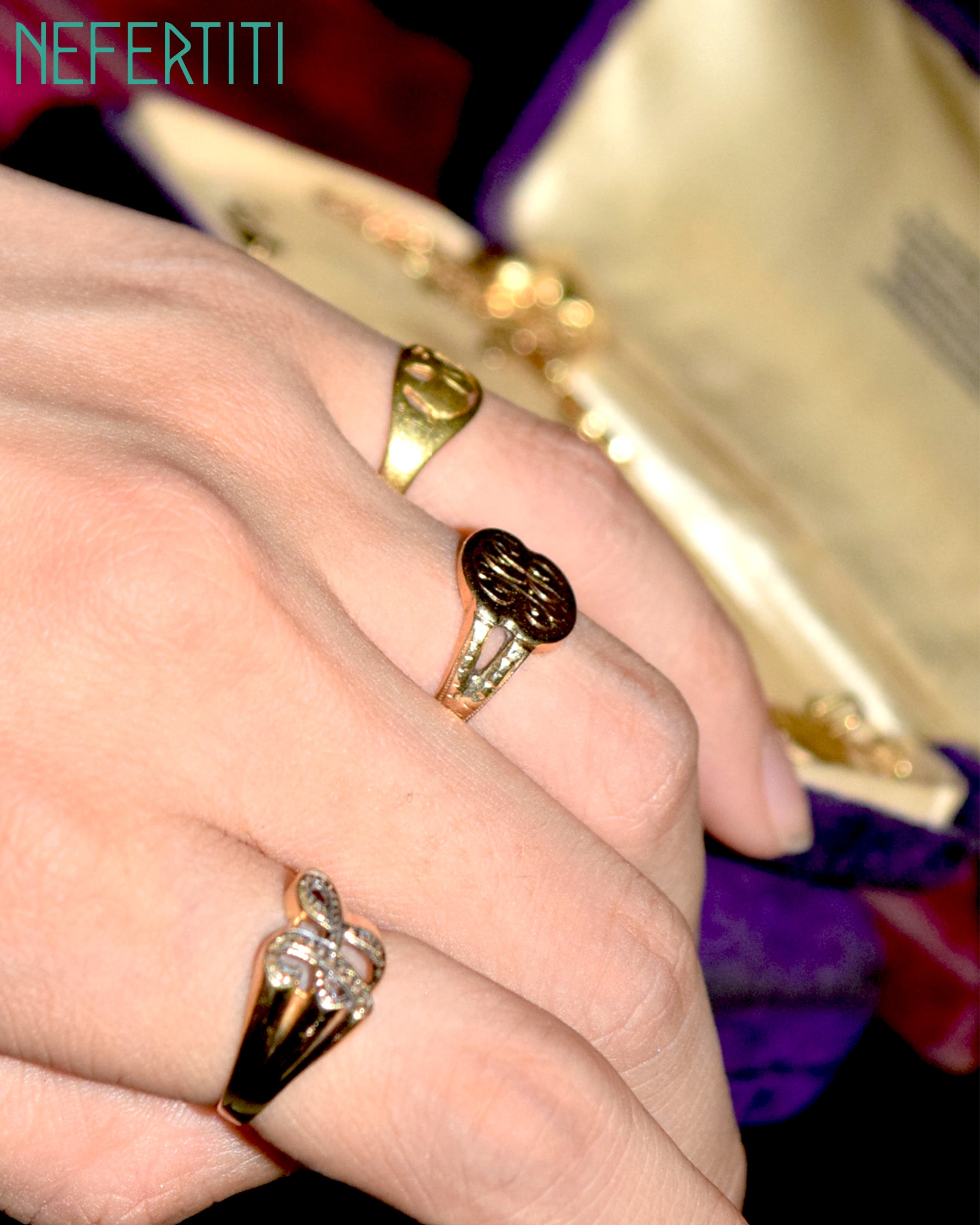 14k Gold Ring x Elephant with Diamond -11号