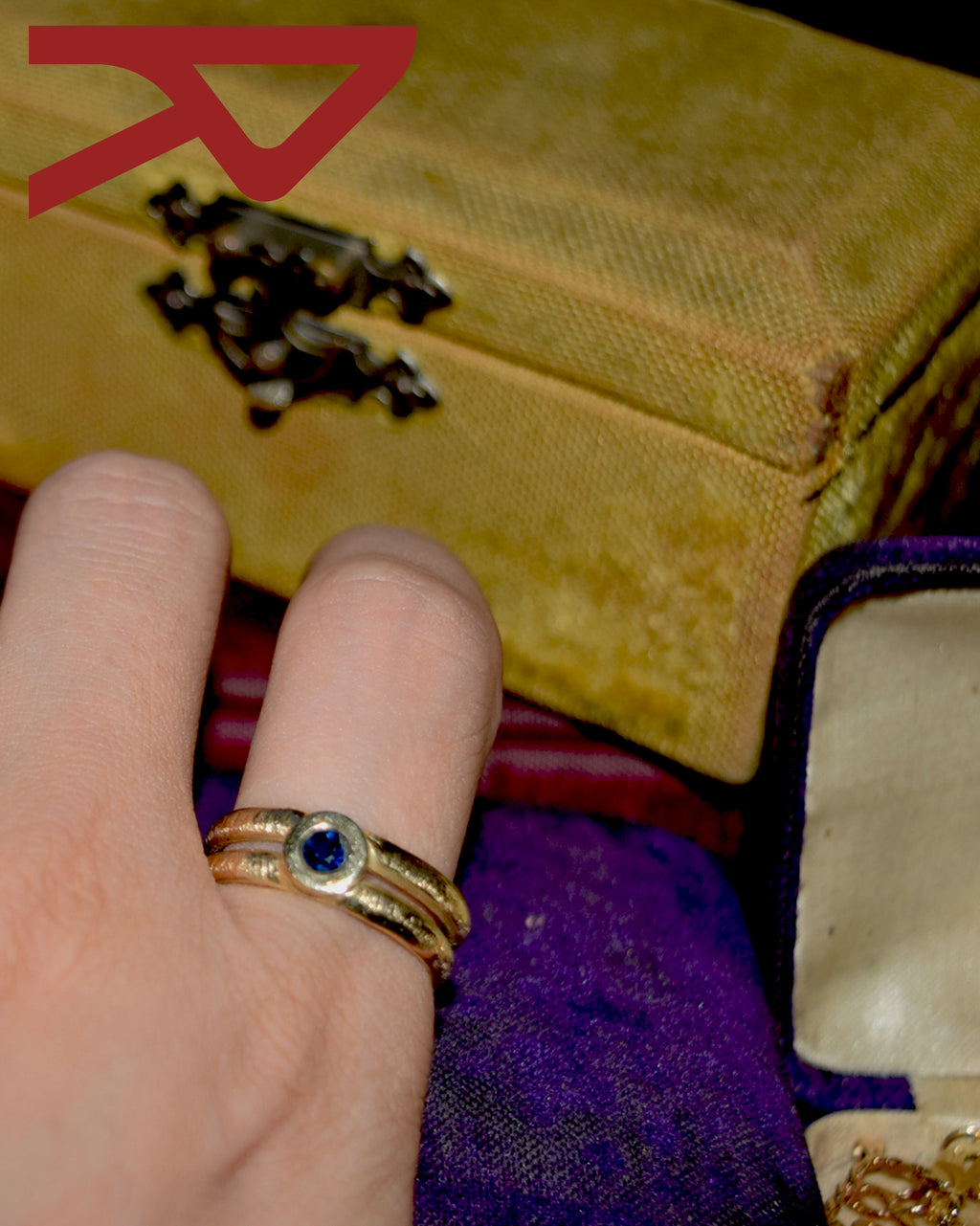 14k Gold × Sapphire Ring - 14.5号