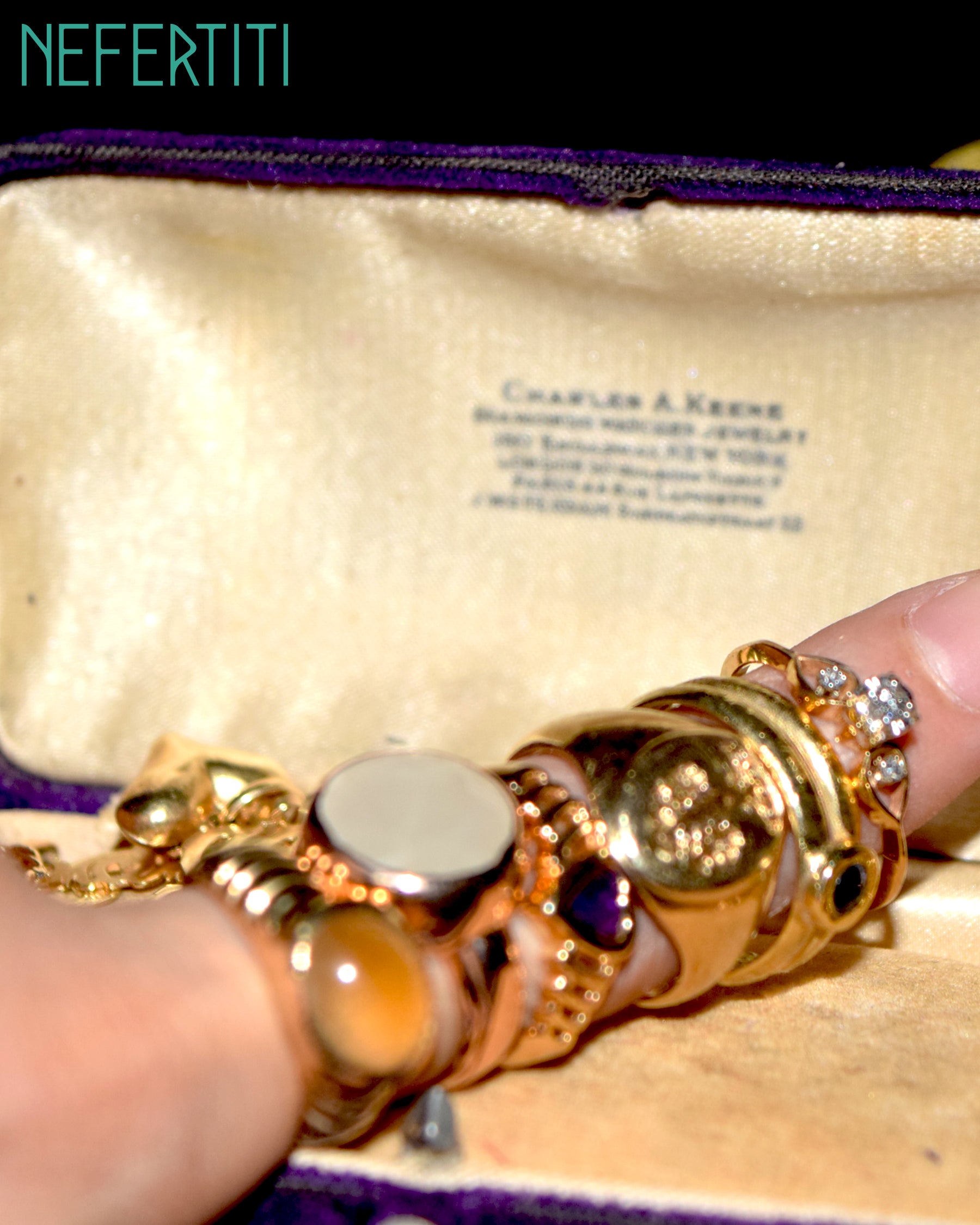 14k Gold × Moon stone Ring - 10.5号