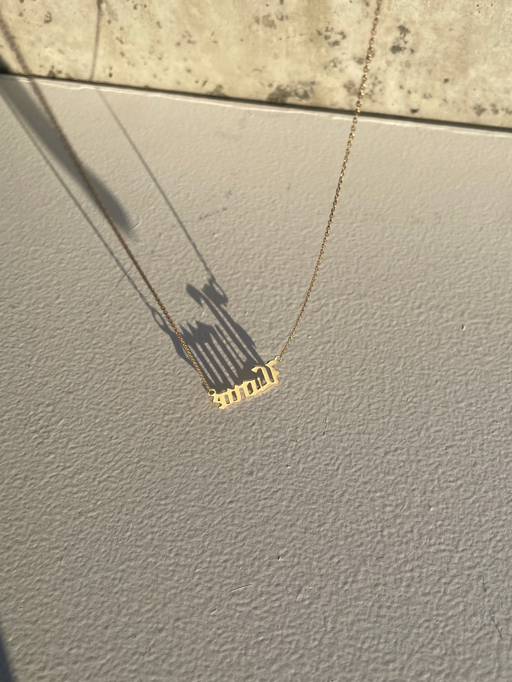14k Gold "Old English - Love" Necklace
