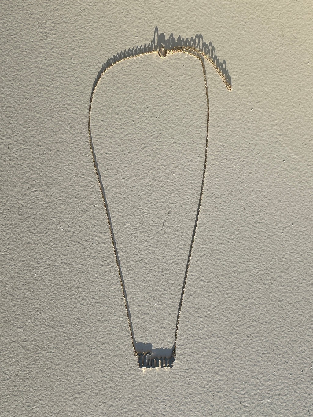 14k Gold "Old English - Love" Necklace