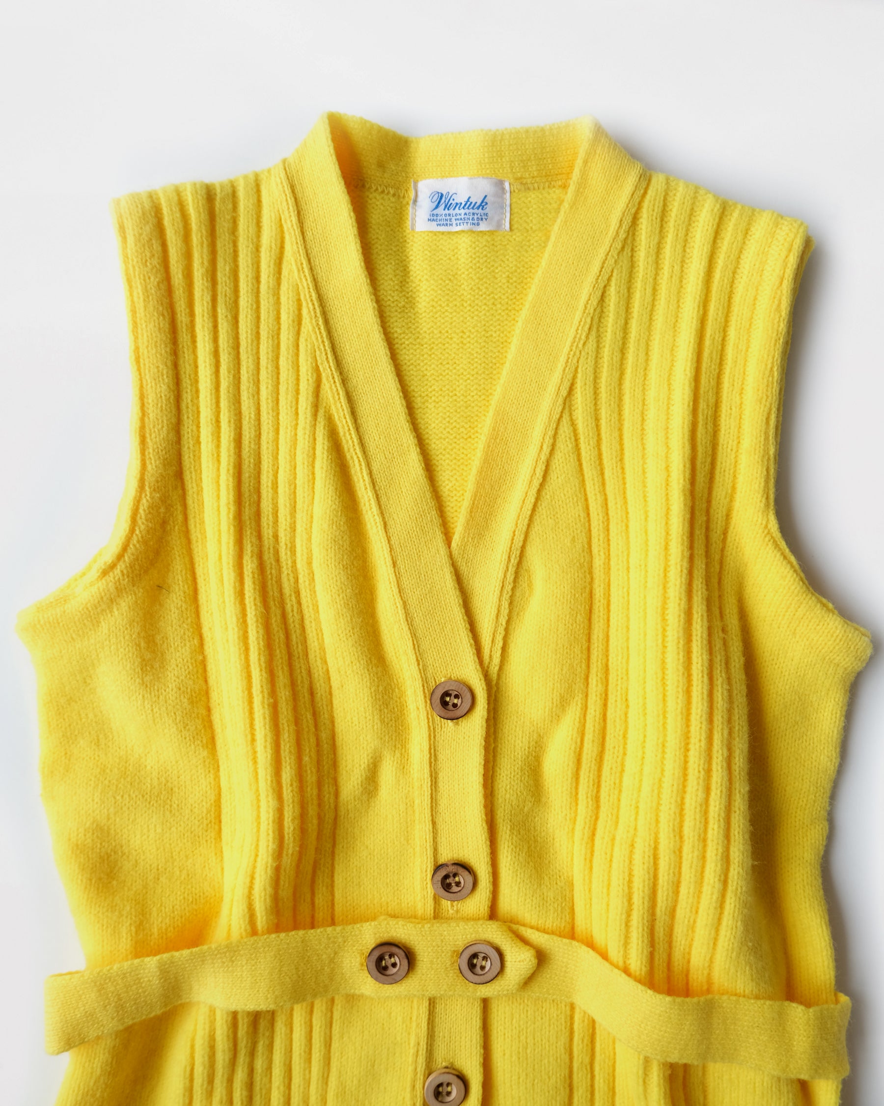 NOS Open Knit Vest - Yellow