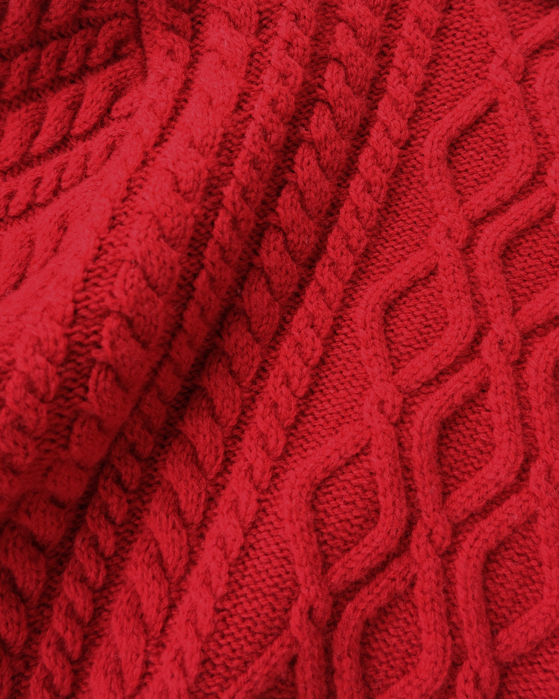 404 Cropped Cable Knit by RYE TENDER - Red × White