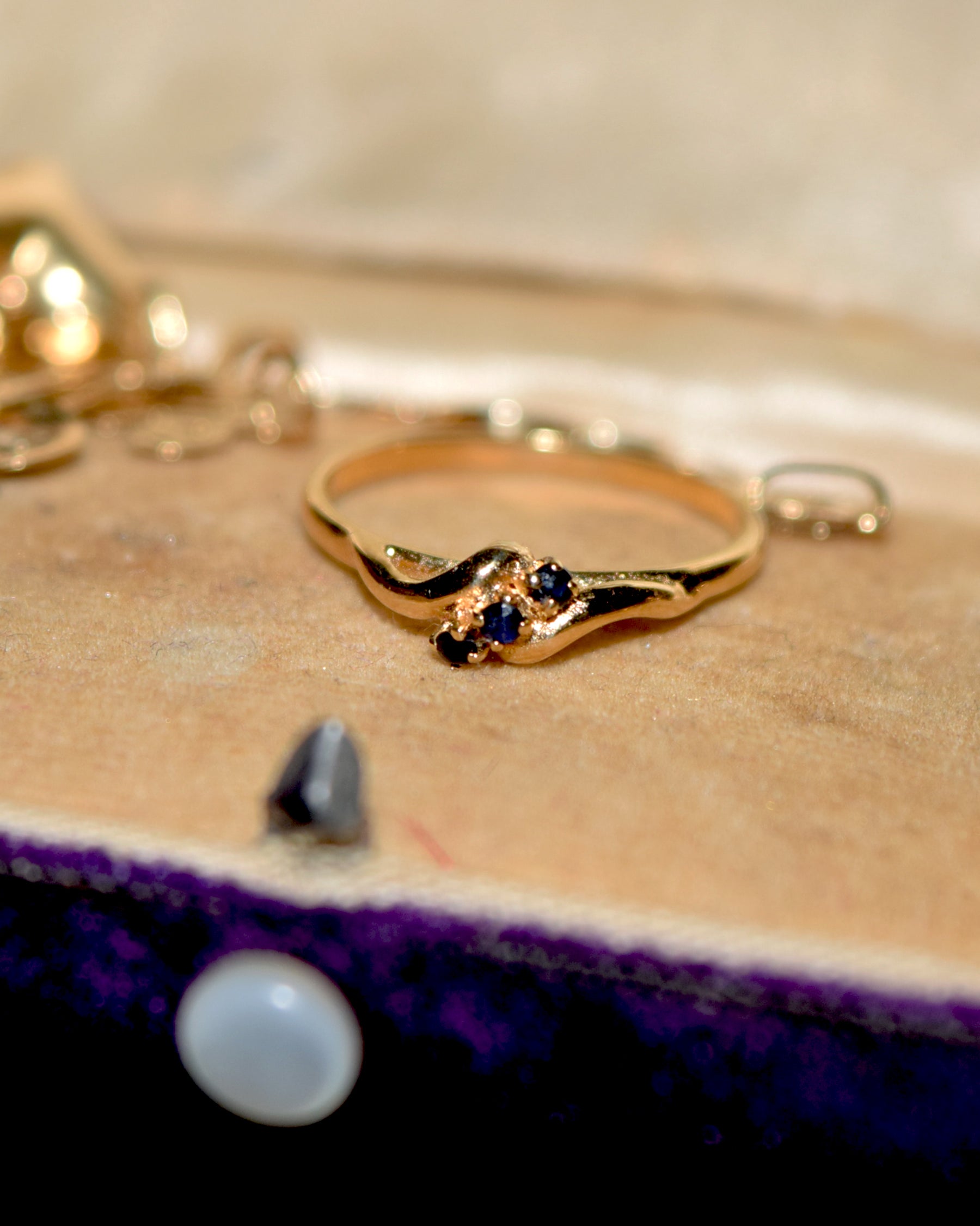 14k Gold × Sapphire Ring - 12号