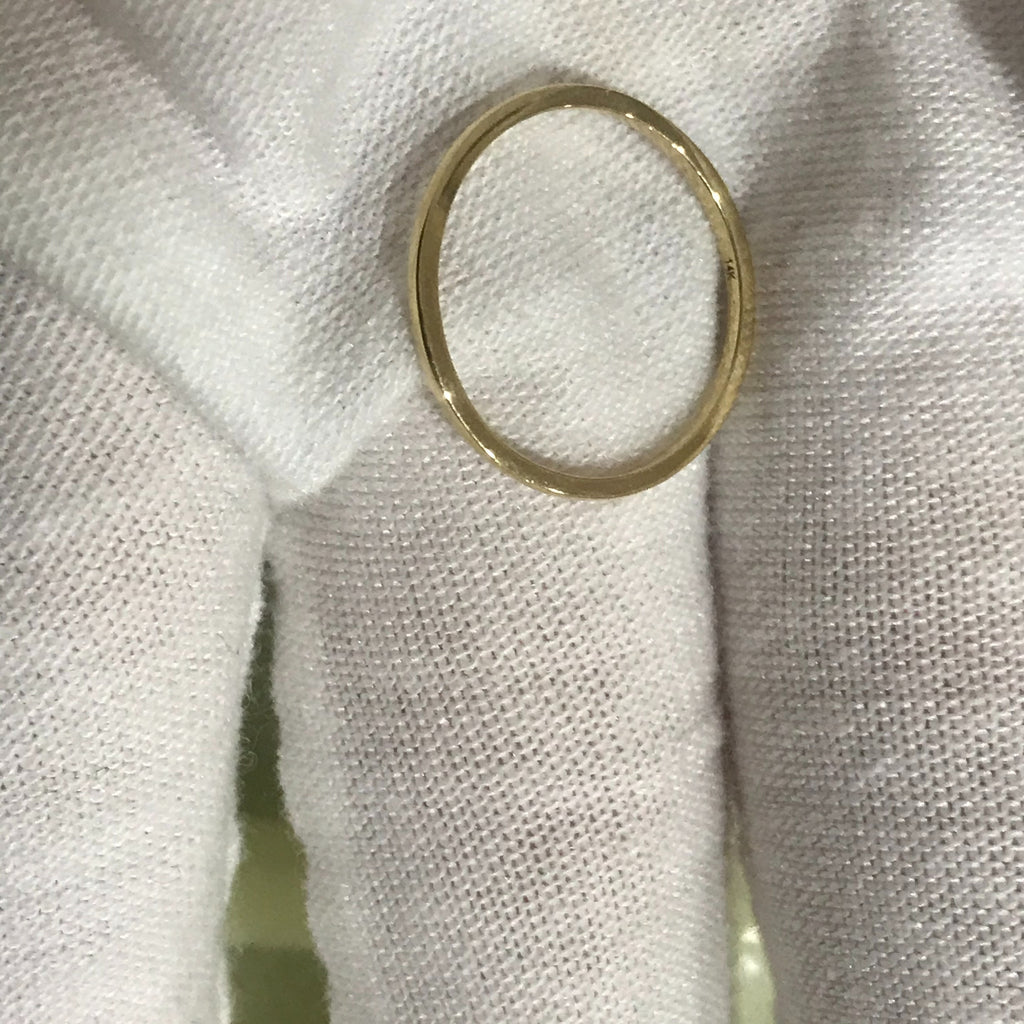 14k Gold Skinny Ring - 1mm