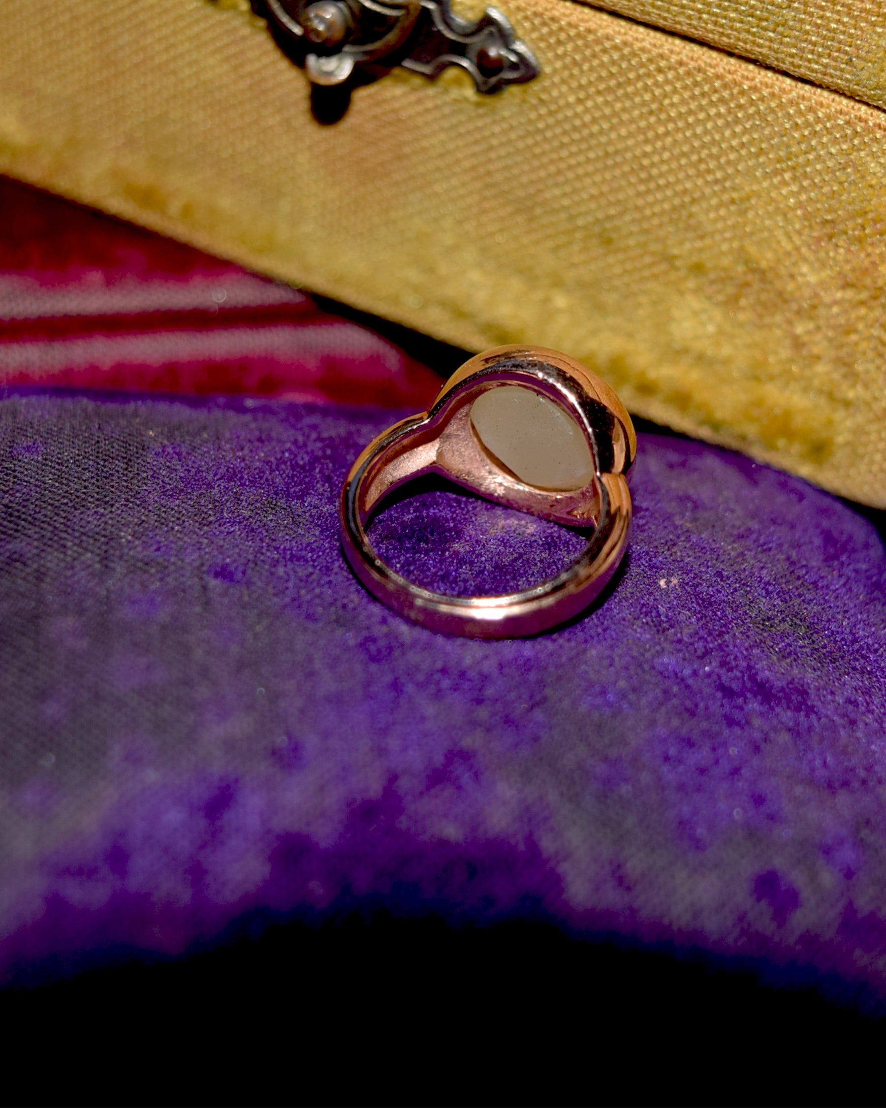 14k Gold × Moon stone Ring - 10.5号