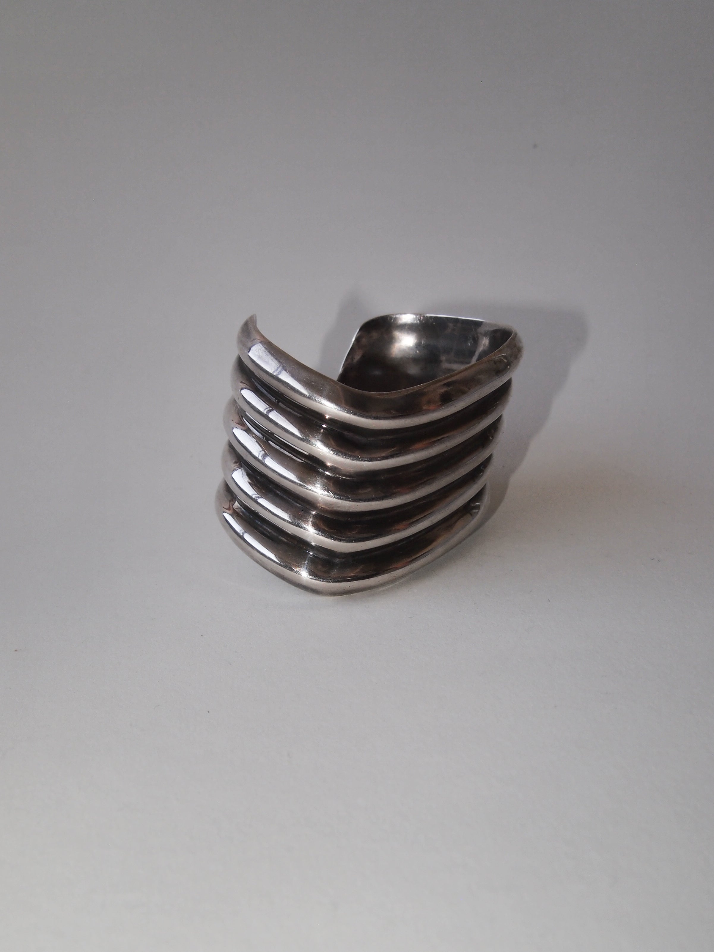 Silver Heavy Bangle Made in Mexico