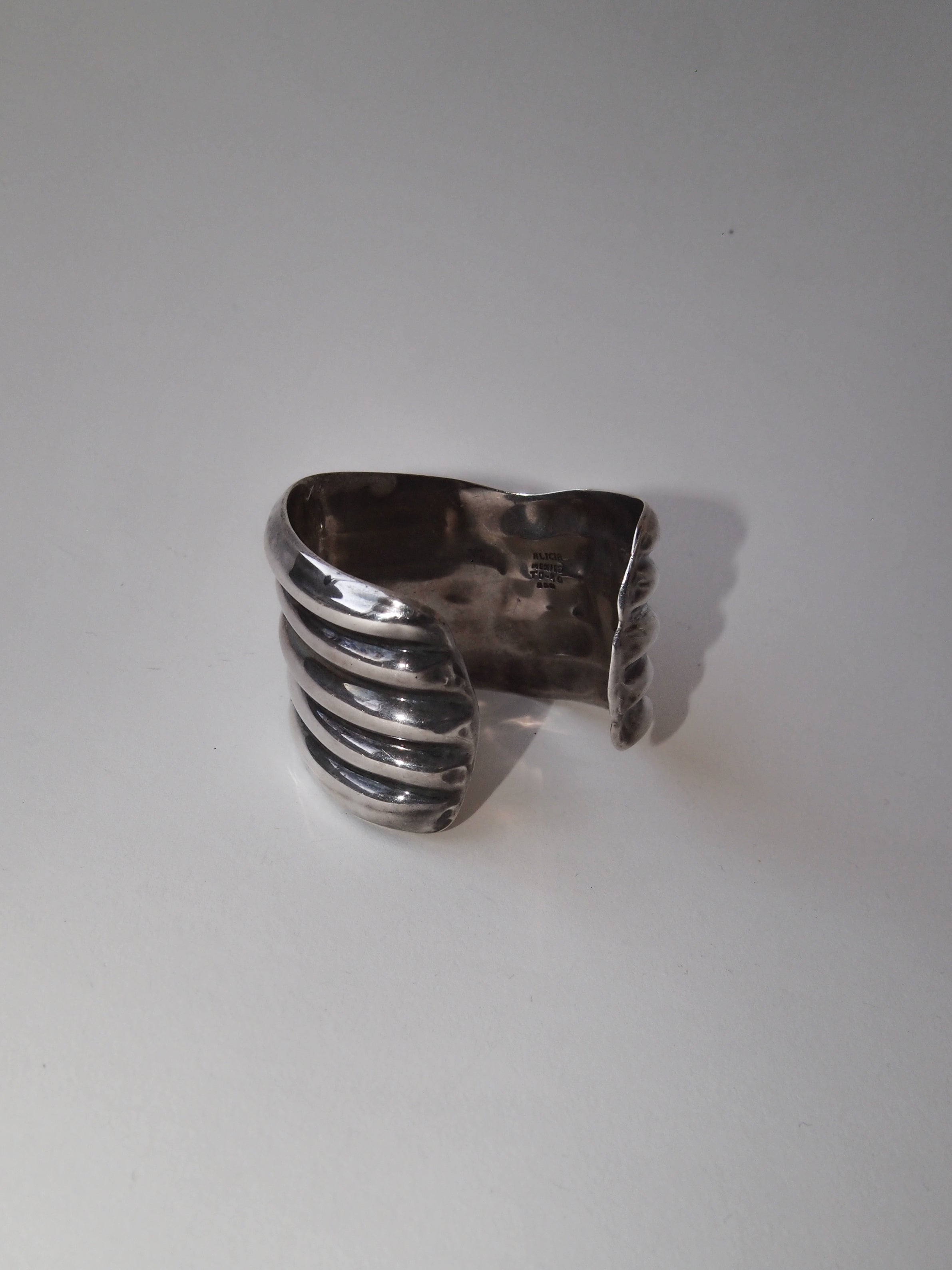 Silver Heavy Bangle Made in Mexico