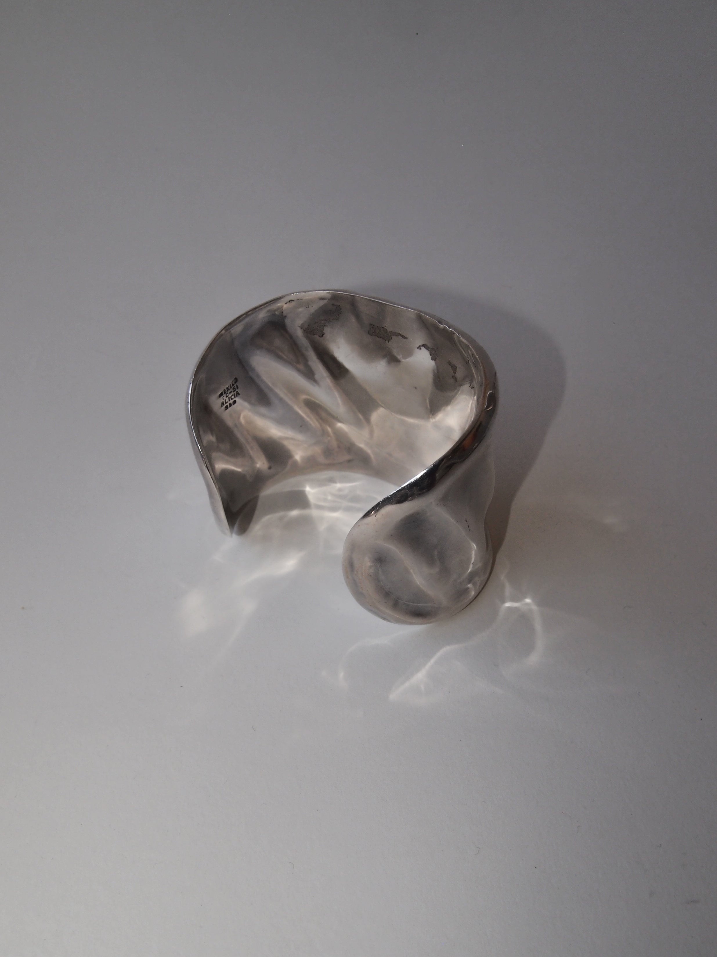 Silver Heavy Bangle Made in Mexico