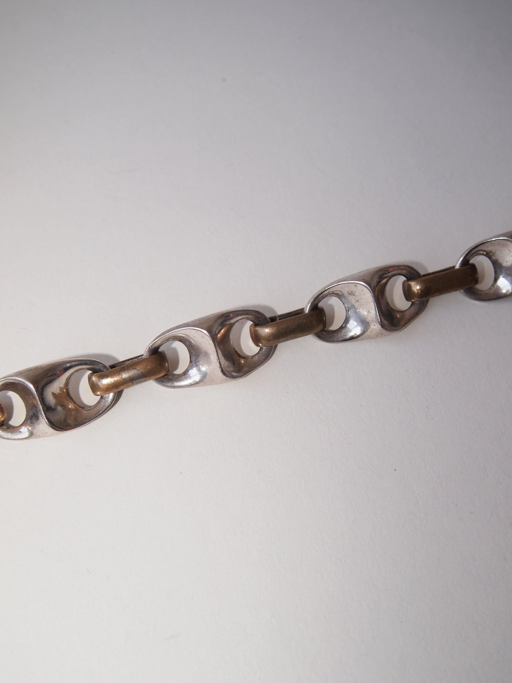 Silver x Brass Linked Bracelet Made in Mexico