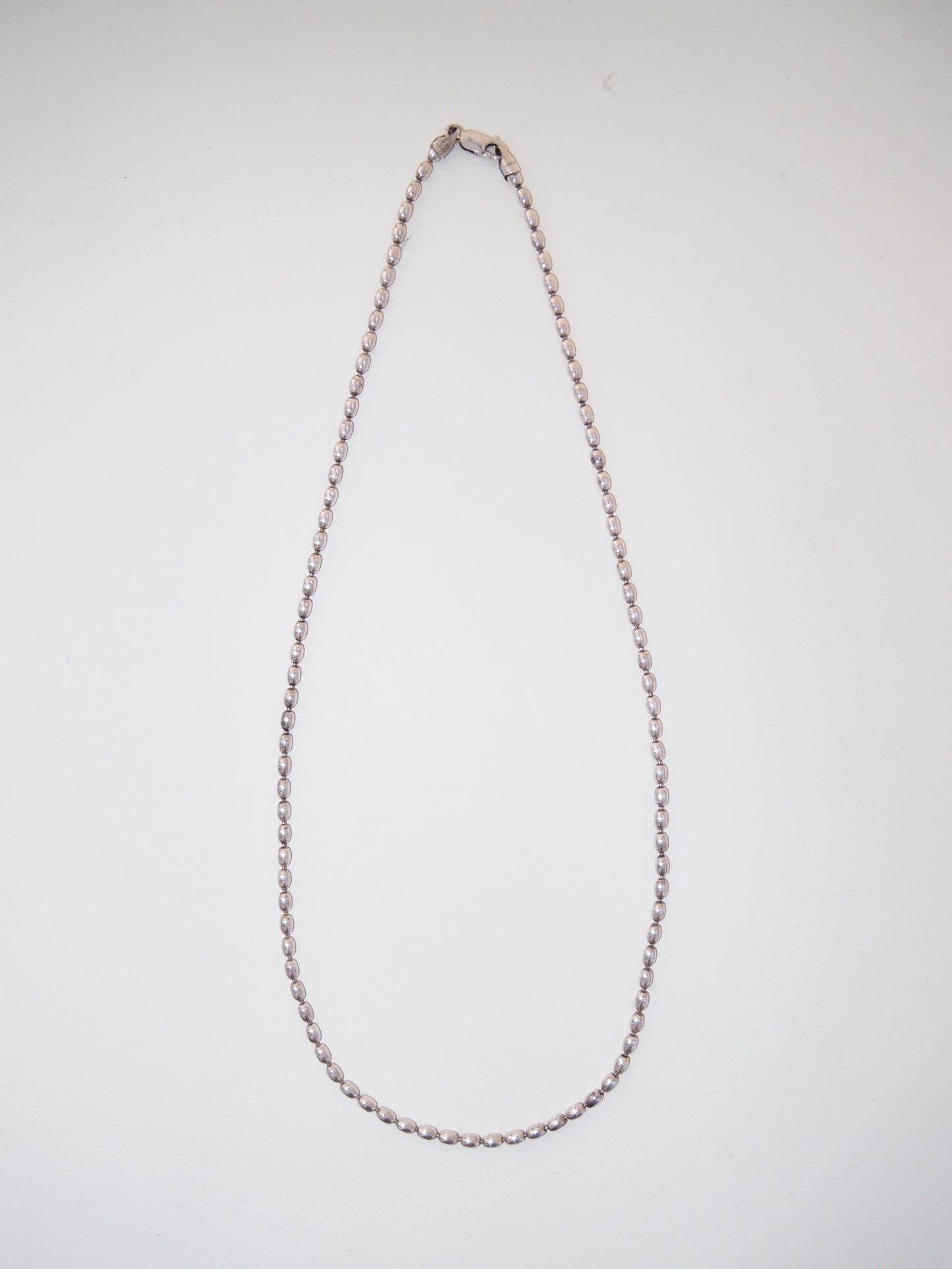 Silver Beans Chain Necklace