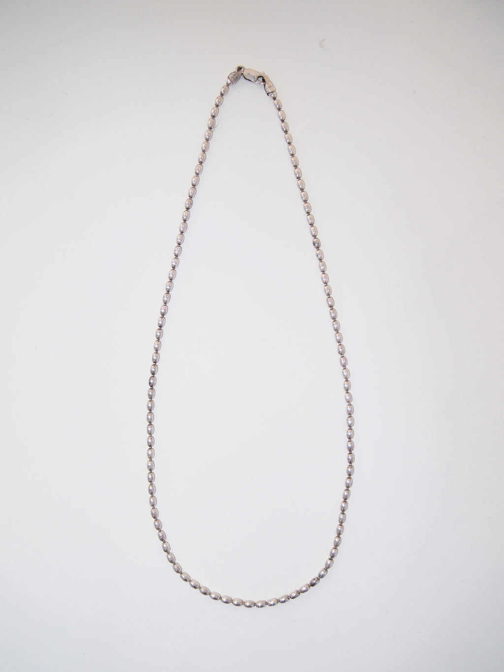 Silver Beans Chain Necklace
