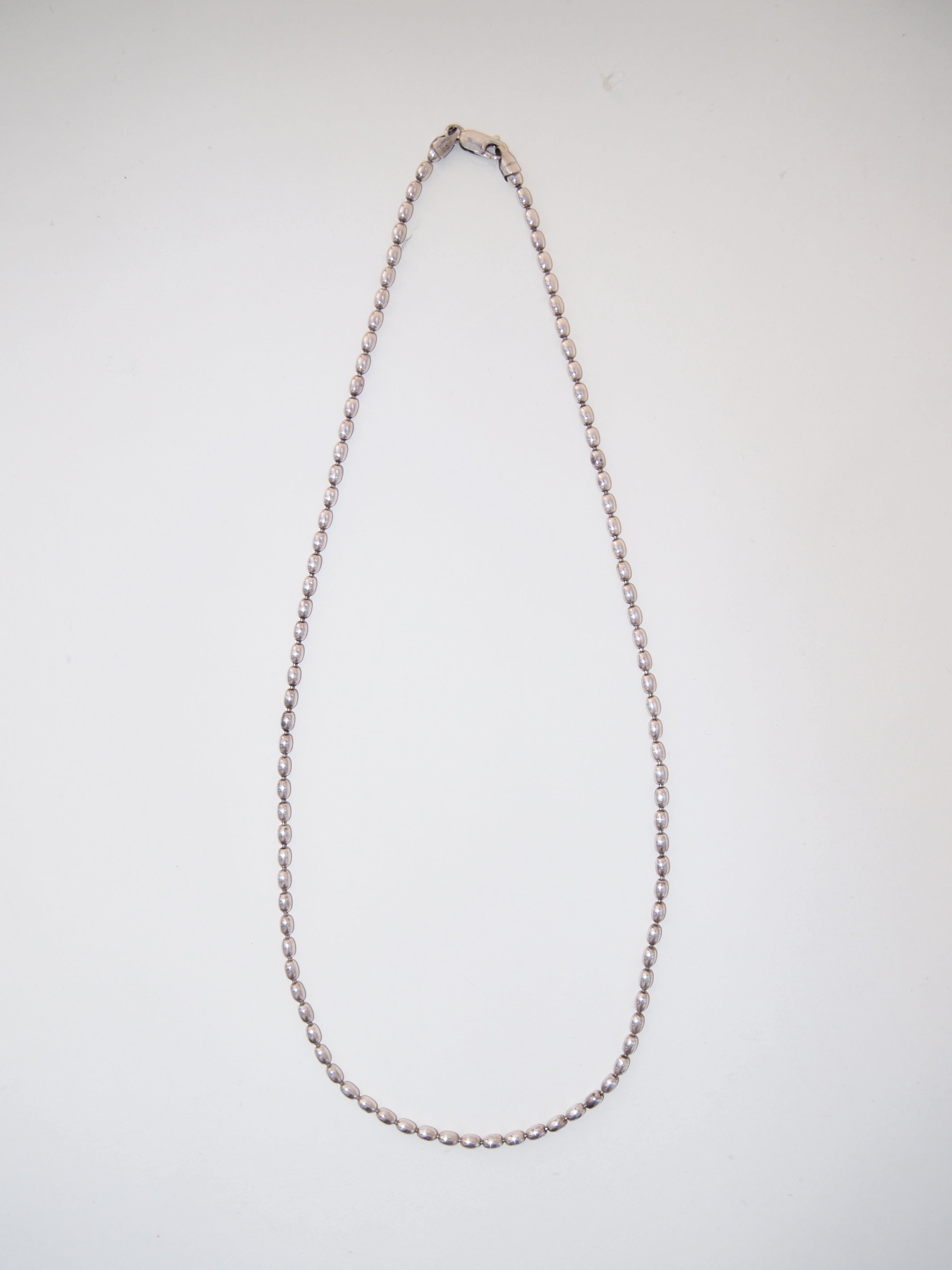 Silver Beans Chain Necklace