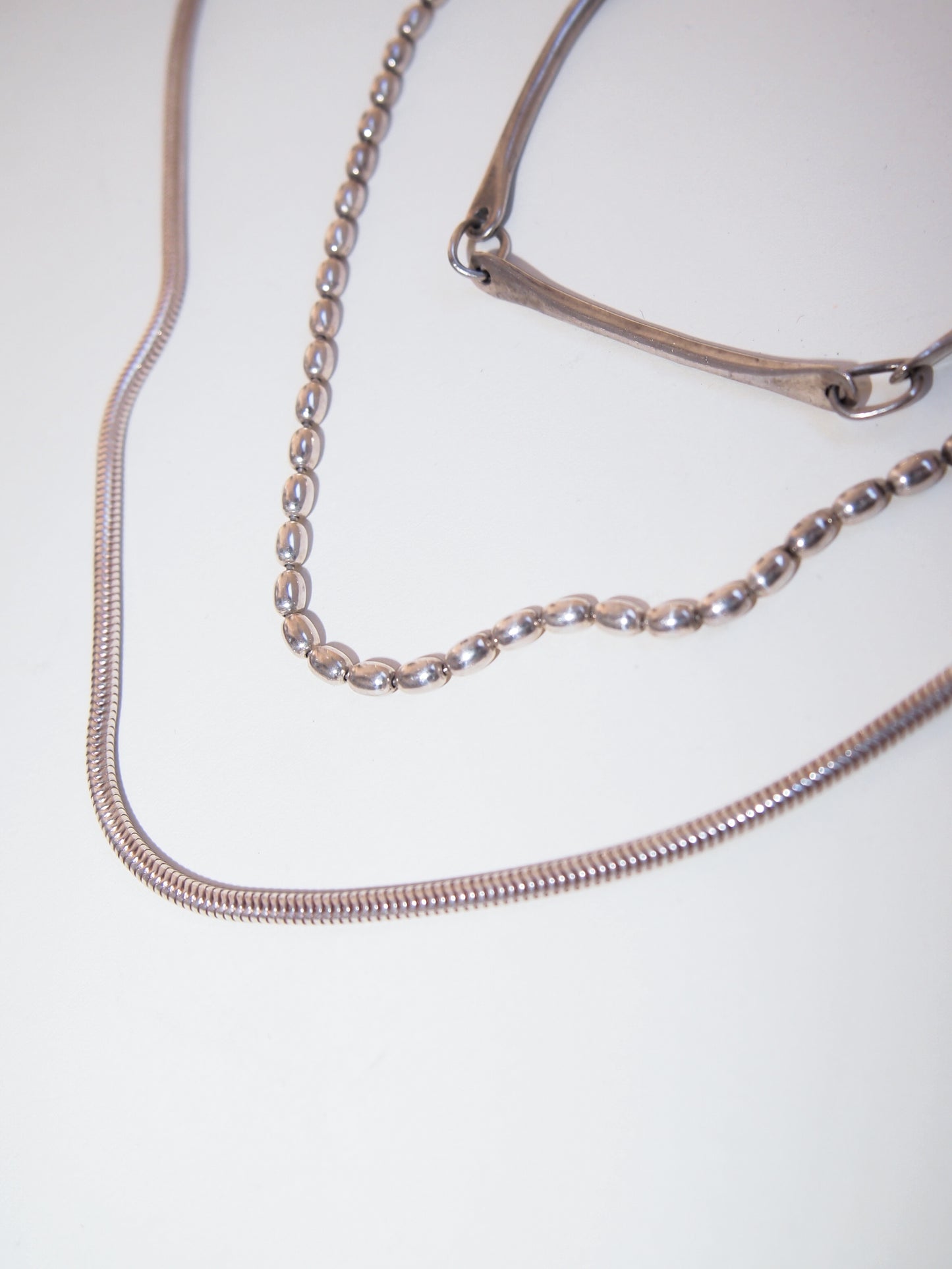 Silver Beans Chain Necklace