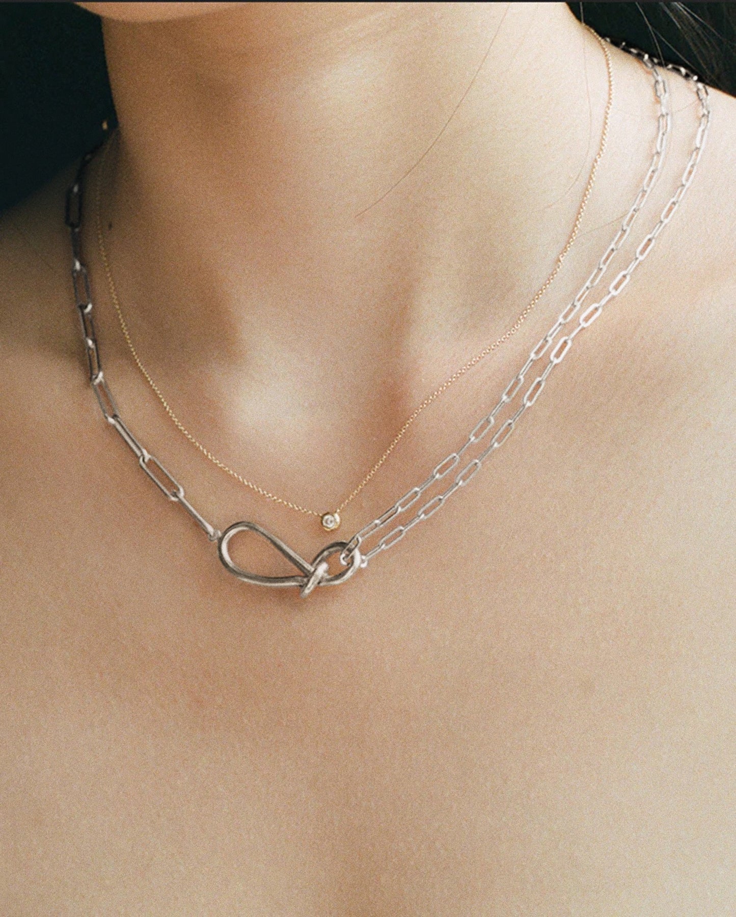 Leah Knot Multi Chain Necklace
